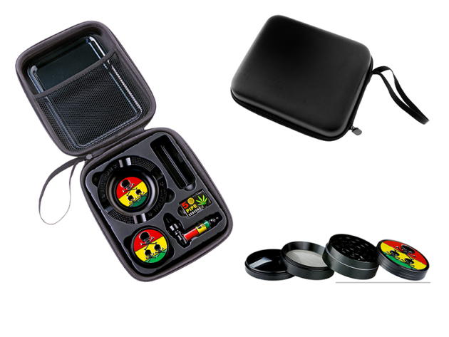 Hand Pipes-Set (Pipe: L 8,3cm / Grinder: Ø 5cm)