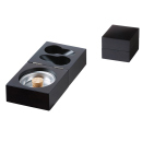 Pipe Ashtray "Black" Glas with two trays