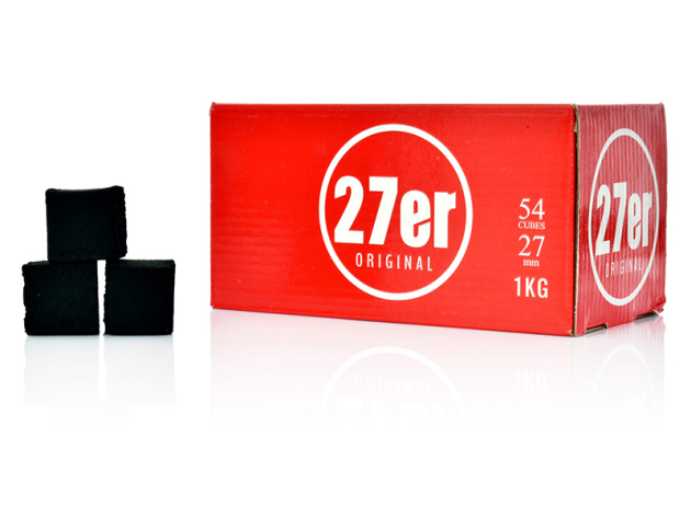 Venookah - Shishakohle - 27er Original - 54 Cubes  27x27x27 mm- 1Kg