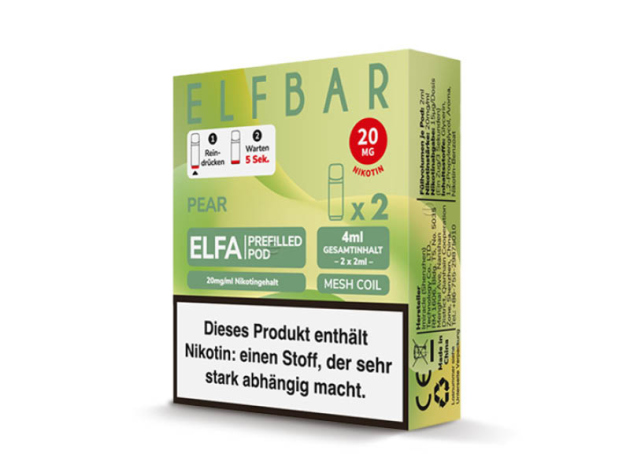 ELFBAR ELFA Prefilled Pod - Pear (Birne) - 20mg - 2er Set