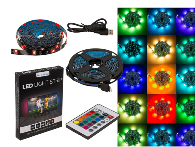 Leuchtstreifen mit farbwechselnder LED, L: 5 m, UVP: 19,99 Euro