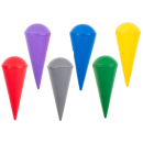 Autoaschenbecher "Strand" mit Deckel, Konische Form, 6-farbig sortiert 24er Display