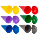 Autoaschenbecher "Strand" mit Deckel, Konische Form, 6-farbig sortiert 24er Display