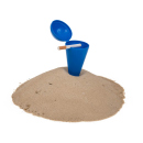 Autoaschenbecher "Strand" mit Deckel, Konische Form, 6-farbig sortiert 24er Display