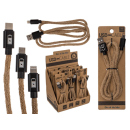 USB-Ladekabel "Seil" 3-fach sortiert in...