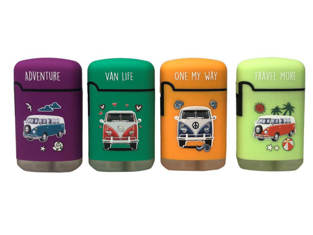 Sturmfeuerzeuge "Relief Adventure", Easy Torch, 4 Designs, 20er Display