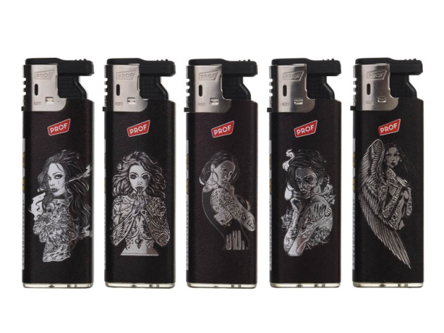 Sturmfeuerzeuge "Tattooed Girls" Windproof, 50er Display