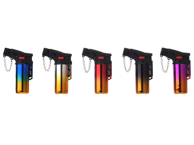 Sturmfeuerzeuge "Anodized" Jet-Flame, 5-fach sortiert, 20er Display