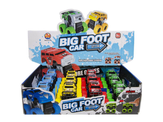 Autos Big Wheel friction, 4-fach sortiert, 12er Display