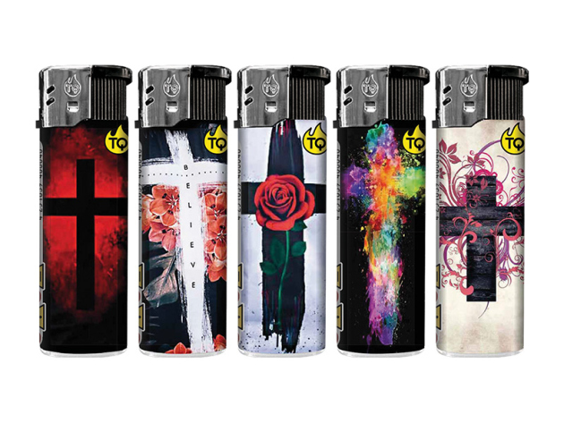 Elektrofeuerzeuge "KREUZ" 50er Display