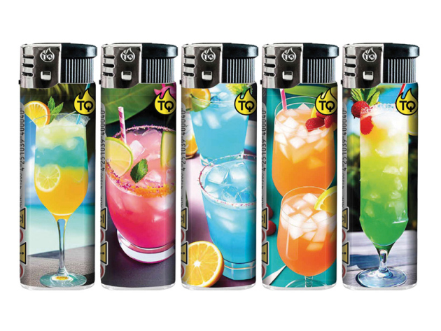 Elektrofeuerzeuge "COCKTAIL TIME" 50er Display