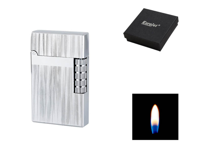 Metallfeuerzeug Angel "Milan" Reibrad, chrom gebürstet