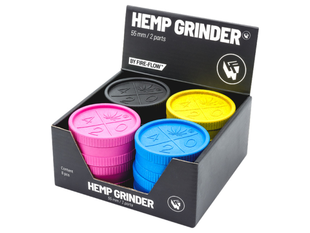 Hemp Grinder "420 Logo", 2-tlg.: Ø 55 mm; einzeln