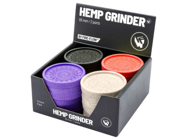 Hemp Grinder "Leaf Pattern", 2-tlg.: Ø 55 mm; einzeln