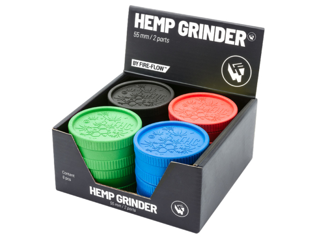 Hemp Grinder "THC Molecule", 2-tlg.: Ø 55 mm; einzeln