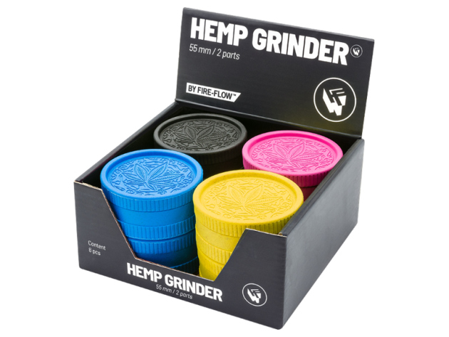 Hemp Grinder "Trance Leaf", 2-tlg.: Ø 55 mm; einzeln
