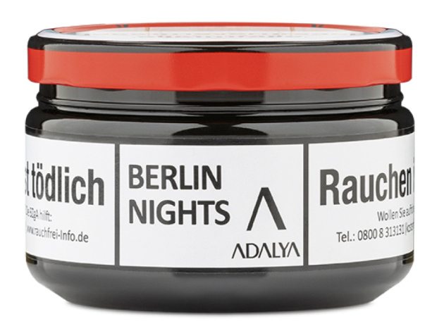 Adalya Pfeifentabak - Berlin Nights (Pfirsich, Minze) - Dry Base - 100g