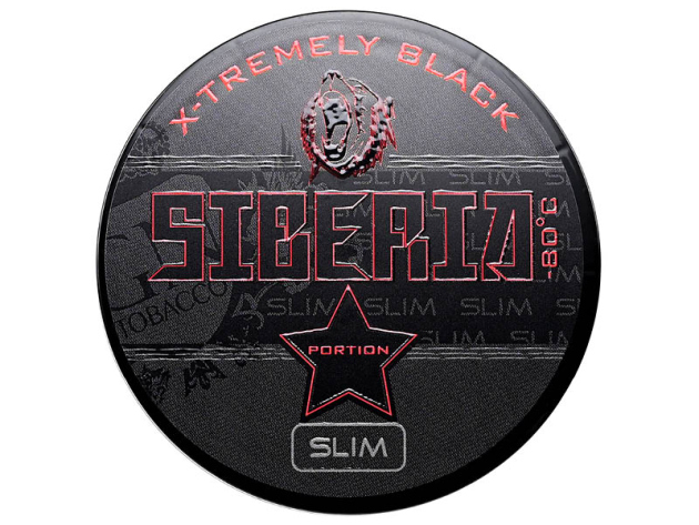 Siberia - X-tremely Black - Slim - 13g - Nikotinstärke 43mg/g - Kautabak (Rücknahme ist ausgeschlossen!)