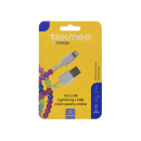 Tekmee Ladekabel USB-C auf Lightning, 2.0A; bunt, 1m;...