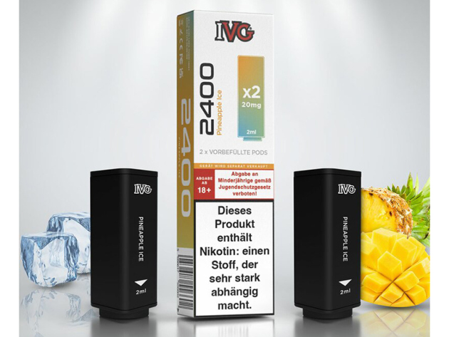 IVG 2400 - Prefilled Pod - Pineapple Ice (Ananas, Eis) - 20mg - 2er Set