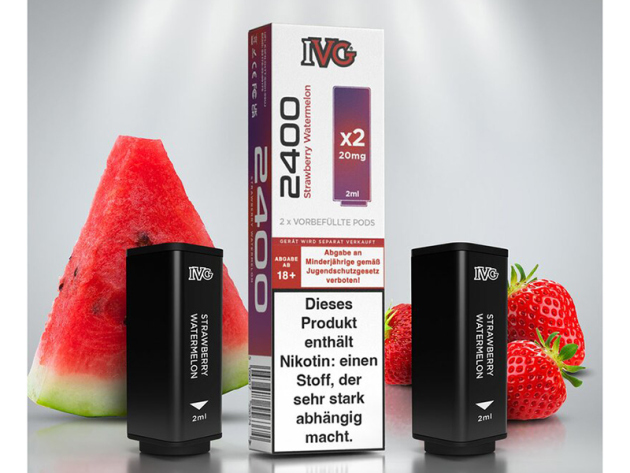 IVG 2400 - Prefilled Pod - Strawberry Watermelon (Erdbeere, Wassermelone) - 20mg - 2er Set