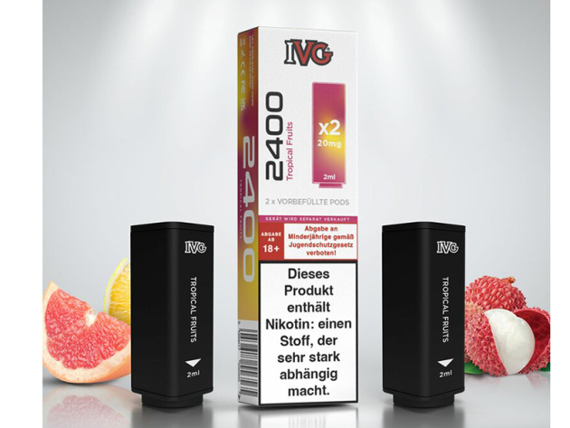 IVG 2400 - Prefilled Pod - Tropical Fruits (tropische Früchte) - 20mg - 2er Set
