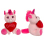 Plüsch Einhorn, mit Herz, 16 x 11 cm, 4-fach sort., 12er Display