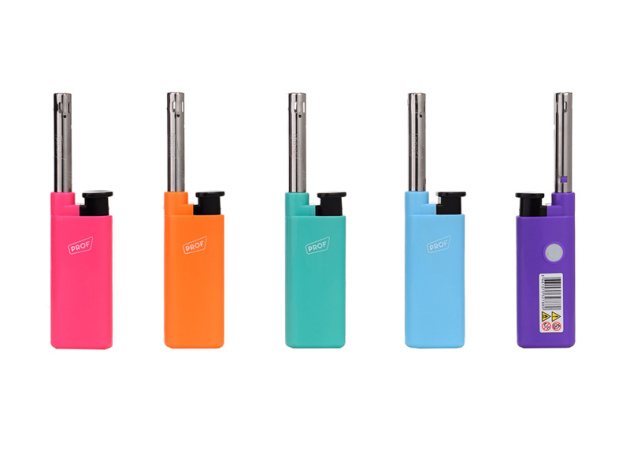 Stabfeuerzeuge "Pastel" 5-fach sortiert, 25er Display