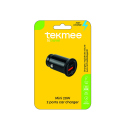 Tekmee KFZ-Adapter USB A+C, schwarz, 20W