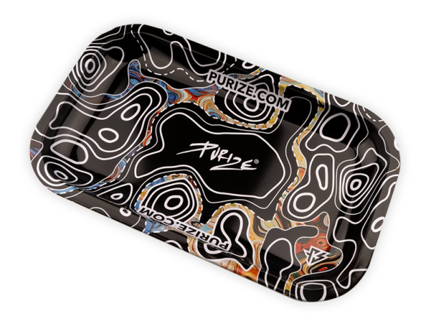 Metall Drehunterlage "Dark Sketch", 27 x 16 x 2,5 cm