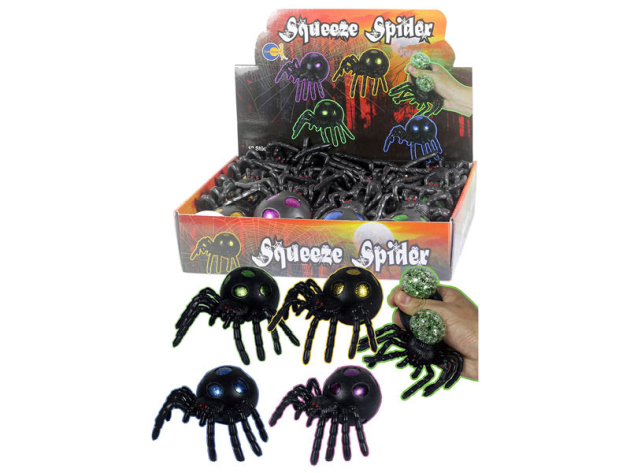 Quetschball Spinne "Squeeze Spider" 12er Display