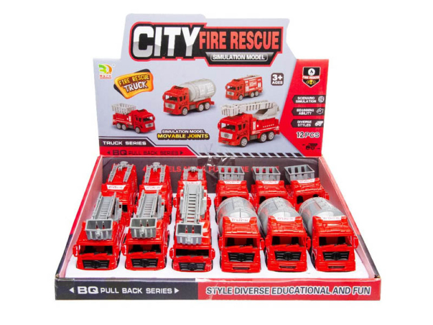 Fire Truck Spielzeugauto, 4-fach sortiert, 12er Display