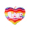 Plüschkissen "Regenbogenherz Liebe" M, 22 cm, einzeln