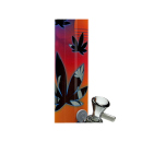 Glasbong "Leaves 37-3" Black Leaf, Höhe 40cm; Ø 5,1cm; Schliff 18,8mm