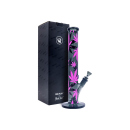 Glasbong "Leaves Pink" Black Leaf, Höhe...