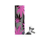 Glasbong "Leaves Pink" Black Leaf, Höhe 40cm; Ø 5,1cm; Schliff 18,8mm