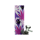 Glasbong "Pink Leaves" Black Leaf, Höhe 40cm; Ø 5,1cm; Schliff 18,8mm