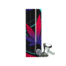 Glasbong "Leaves 37,2" Black Leaf, Höhe 40cm; Ø 5,1cm; Schliff 18,8mm