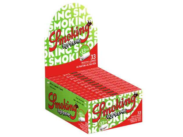 Smoking King Size Supreme 24 Hefte je 33 Blatt + Tips