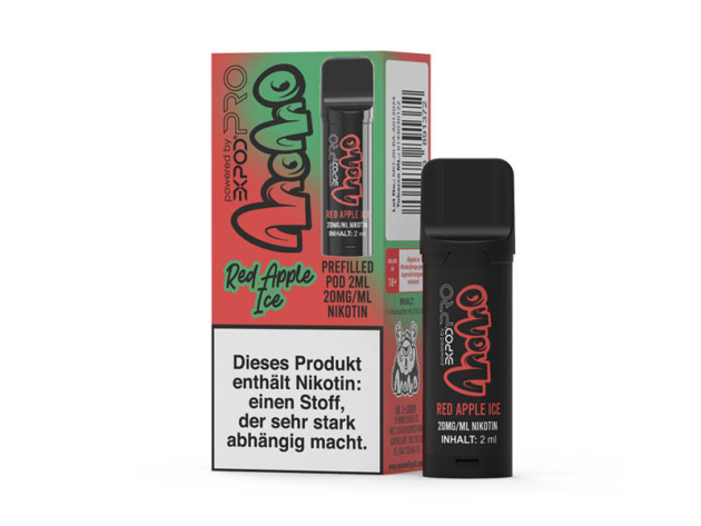 Expod Pro Momo POD Red Apple Ice (Roter Apfel) - E-Shisha 20mg - 600 Züge - einzeln