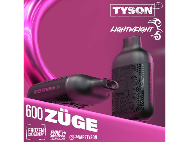 Tyson 2.0 - Frozen Strawberry (Erdbeere) - E-Shisha - 20mg - 600 Züge