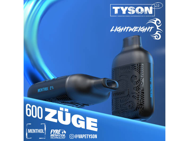 Tyson 2.0 - Menthol (Menthol) - E-Shisha - 20mg - 600 Züge
