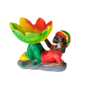 Aschenbecher "Rasta sitzend mit Hanfblatt";...