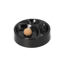 Pfeifenaschenbecher Metall schwarz; 2 Ablagen; Ø 16cm