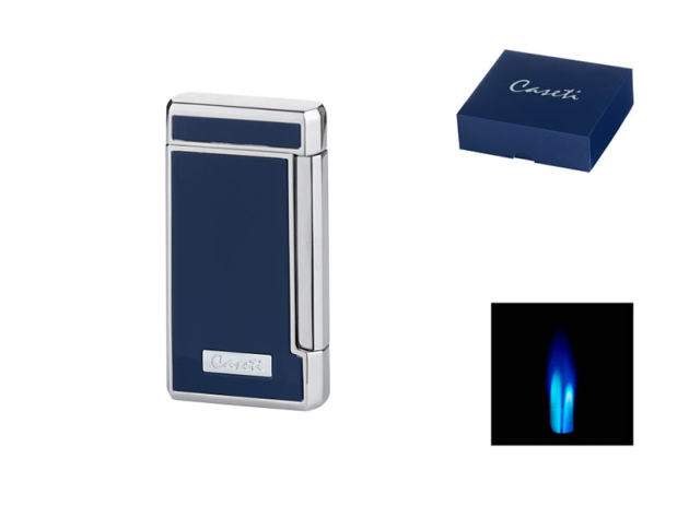 Zigarrenfeuerzeug "Caseti" Cigar, blau, 2er Jet-Flame