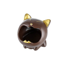Aschenbecher Katze, braun/ gold; &Oslash; 10,8, H....