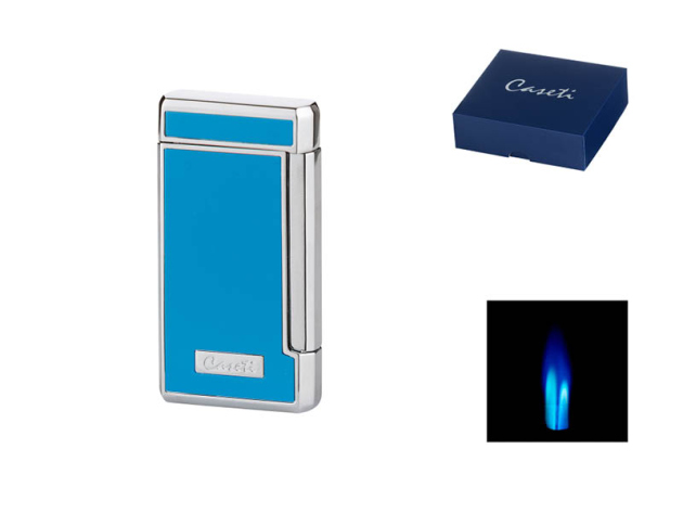Zigarrenfeuerzeug "Caseti" Cigar, türkisblau, 2er Jet-Flame