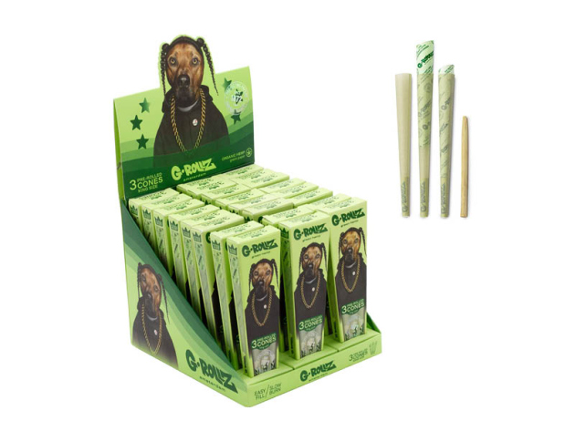 G-ROLLZ "Rap" Organic Green Hemp - 3x24 KS Cones
