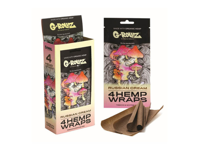 G-ROLLZ 4x "Russian Cream" Flavored Hemp Wraps - 15x60 Blunts