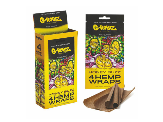 G-ROLLZ 4x "Honey" Flavored Hemp Wraps - 15x60 Blunts